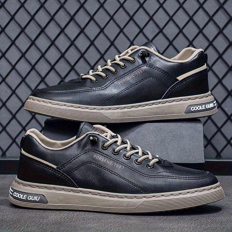 Men's Slip-On Sneakers - Casual & Sporty Low-Top Shoes with Elastic Laces, Non-Slip Rubber Sole for Casual Attire