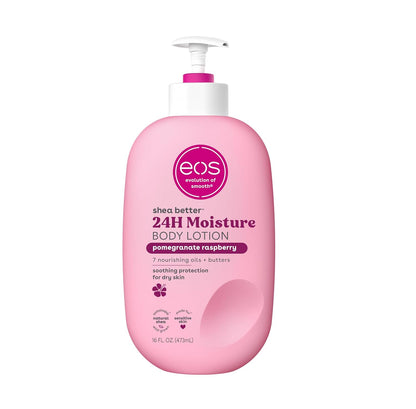 Eos Shea Better Body Lotion- Vanilla Cashmere, 24-Hour Moisture Skin Care, Lightweight & Non-Greasy, Made with Natural Shea, Vegan, 16 Fl Oz