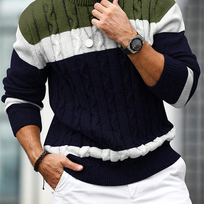 New Fashion Versatile Casual Men's Knit Pullover