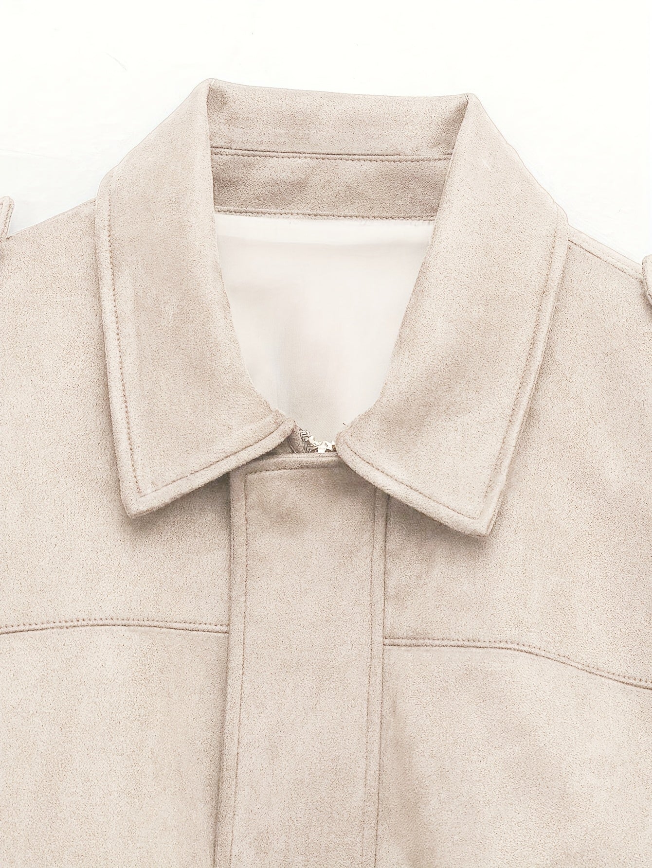 Կանացի վինտաժային բոմբեր բաճկոն - ազատ չափի երկար թևքով, կայծակաճարմանդով և իջեցված ուսերով, շագանակագույն առօրյա վերնազգեստ աշուն/ձմեռ համար, չձգվող գործվածք, իդեալական է առօրյա հագուստի համար, աշուն-ձմեռ բաճկոն | Վինտաժային բոմբեր ոճ | Zipp