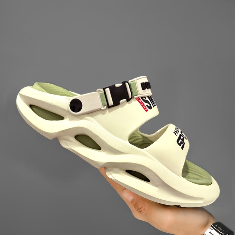 Men's Lightweight Breathable Summer Slippers with Non-Slip Sole