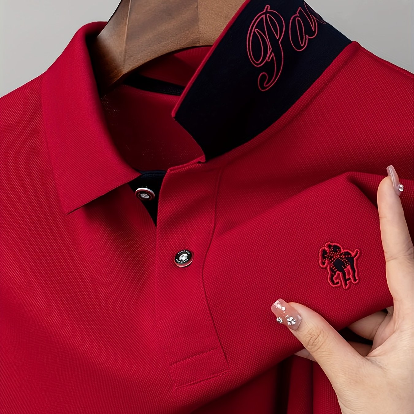 Men'S Stylish Short-Sleeve Polo Shirt Featuring a Contrasting Ribbed Collar And Exquisite, a Timeless And Versatile Choice - ayq