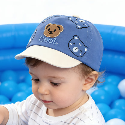 Infant Baseball Cap with Cute Bear Design for Spring Summer