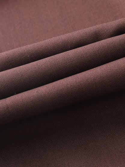 1pc Women'S High-Waist Casual Wide-Leg Trousers, Solid Color, Regular Fit Long Pants, Polyester Twill Fabric, with Button Closure for Work and Leisure - Seasonal Fashion