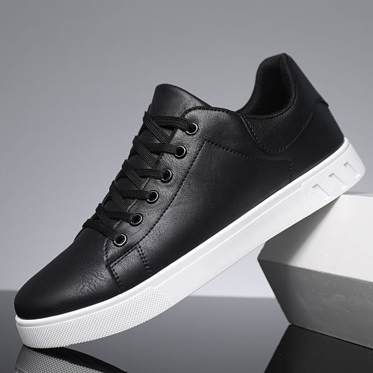 Men's Solid Color Casual Lace-Up Loafers for All Seasons