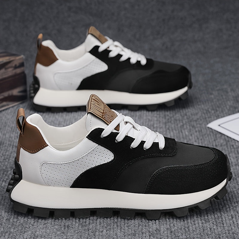 Men'S Casual Fashion Sneakers - Versatile  Stylish Dad Shoes with Rubber Sole, Lace-Up, Round Toe, Low Top Design for Outdoor, Hiking  Everyday Wear, Hiking Footwear Modern Sneakers Durable Rubber Sole