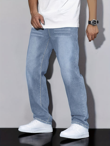 Light Blue Slim Fit Denim Jeans for Teens - Casual Style