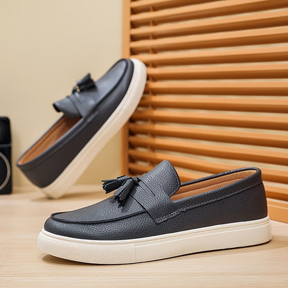 Men's Korean-Style Loafers with Non-Slip Sole and Cushioned Insole