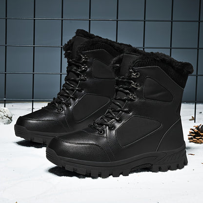 Winter Couple Hiking Boots, Women'S Snow Boots with Plush Lining - Non-Slip Rubber Sole, Suitable for Outdoor Activities Such As Mountaineering, Hunting, And Trekking, Hiking Gear for Men, Men'S Snow Boots, Men'S Winter Shoe,