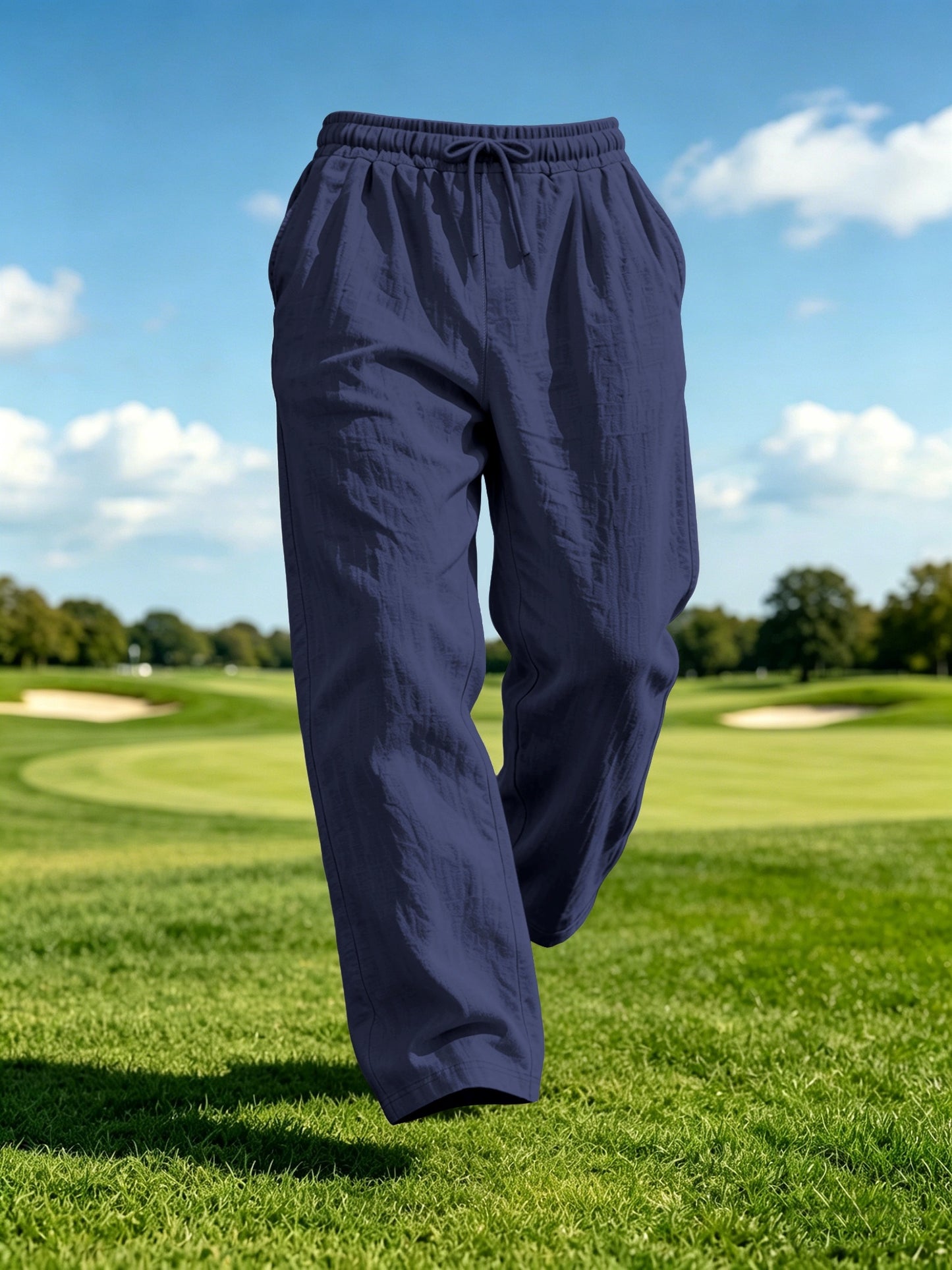 Men's Linen Summer Shirt and Long Pants Set - Casual Loose Fit