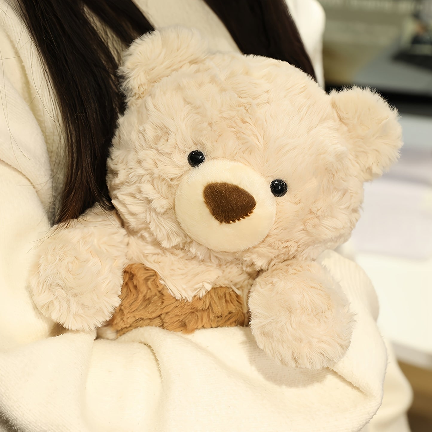35Cm/13.78In Adorable Heart-Shaped Bear Plush Toys Kawaii Panda Stuffed Animals Ultra Soft Cuddly Gifts for Boys And Girls Birthday Celebrations Holiday Home Decoration
