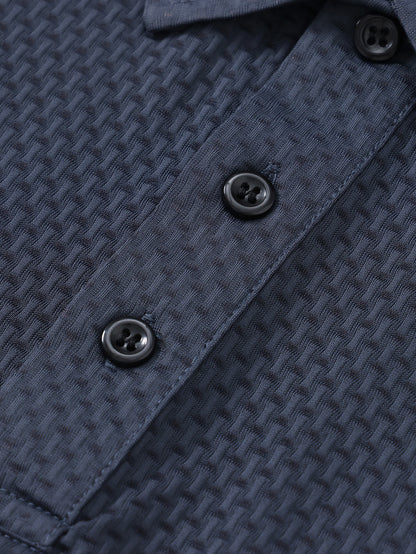 G884-DIOS Men's Short Sleeve Casual Summer Printed T-Shirt - Fashionable and Versatile Top, Geometric Design, Lightweight Golf Shirt - ayq