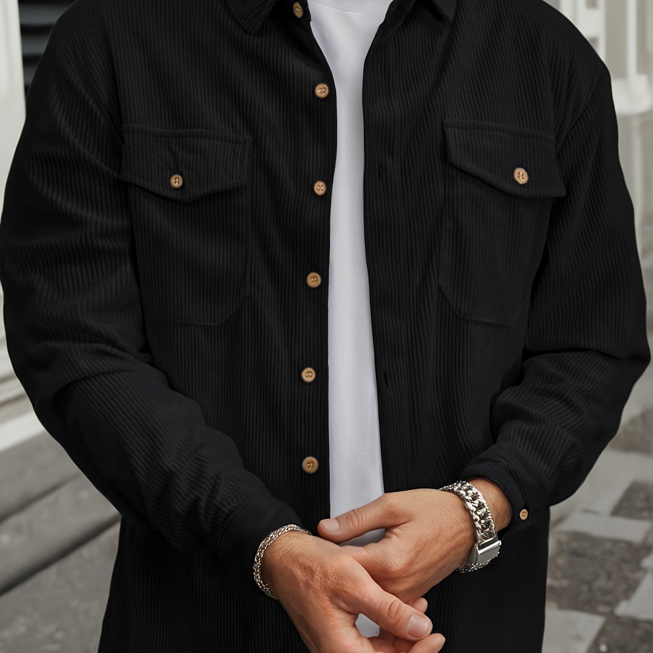Men'S Long-Sleeve Business Casual Shirt in Lightweight Fabric for Spring And Summer, Featuring a Wrinkle-Resistant And Easy-Care Design.