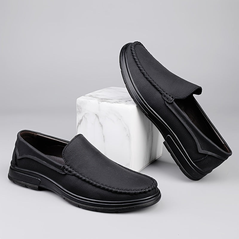 Men's Lightweight PU Loafers Slip-On Casual Dress Shoes