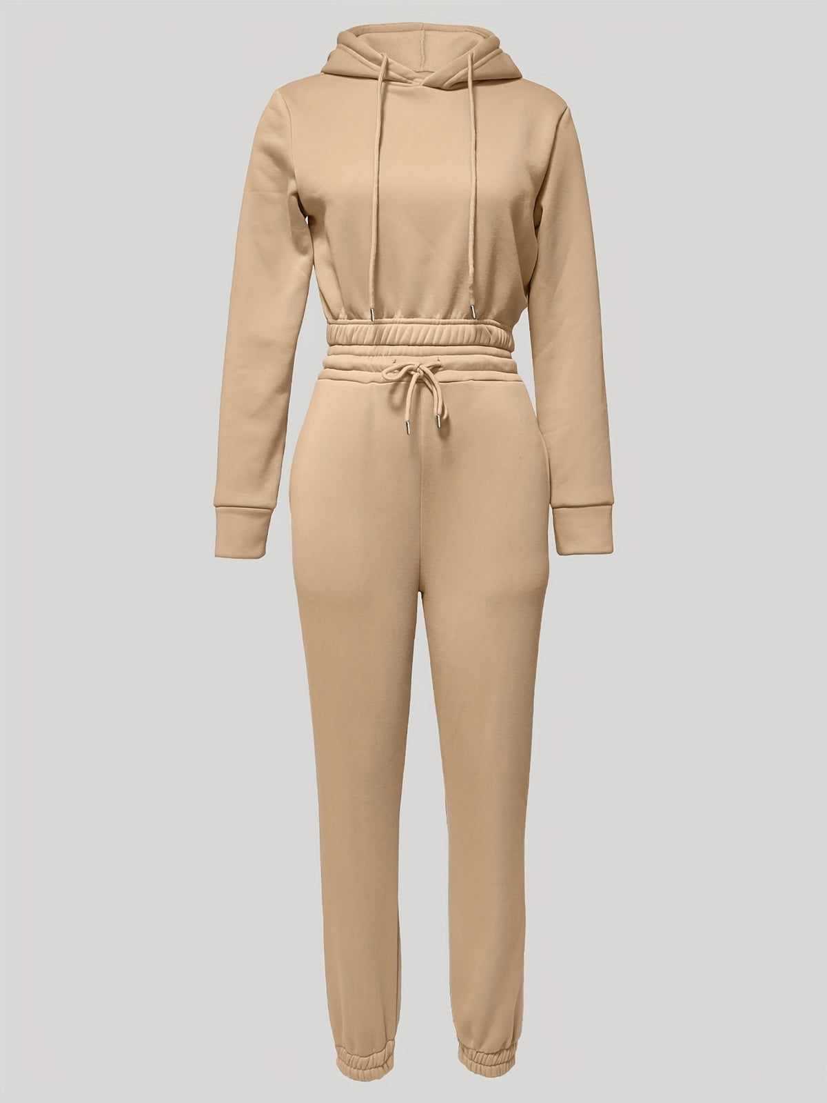 Women's Casual Hooded Sweatshirt & Drawstring Pants Set for Fall/Winte - ayq