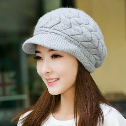 Women's Wool Beret Hat Warm Autumn Winter Outdoor Cap