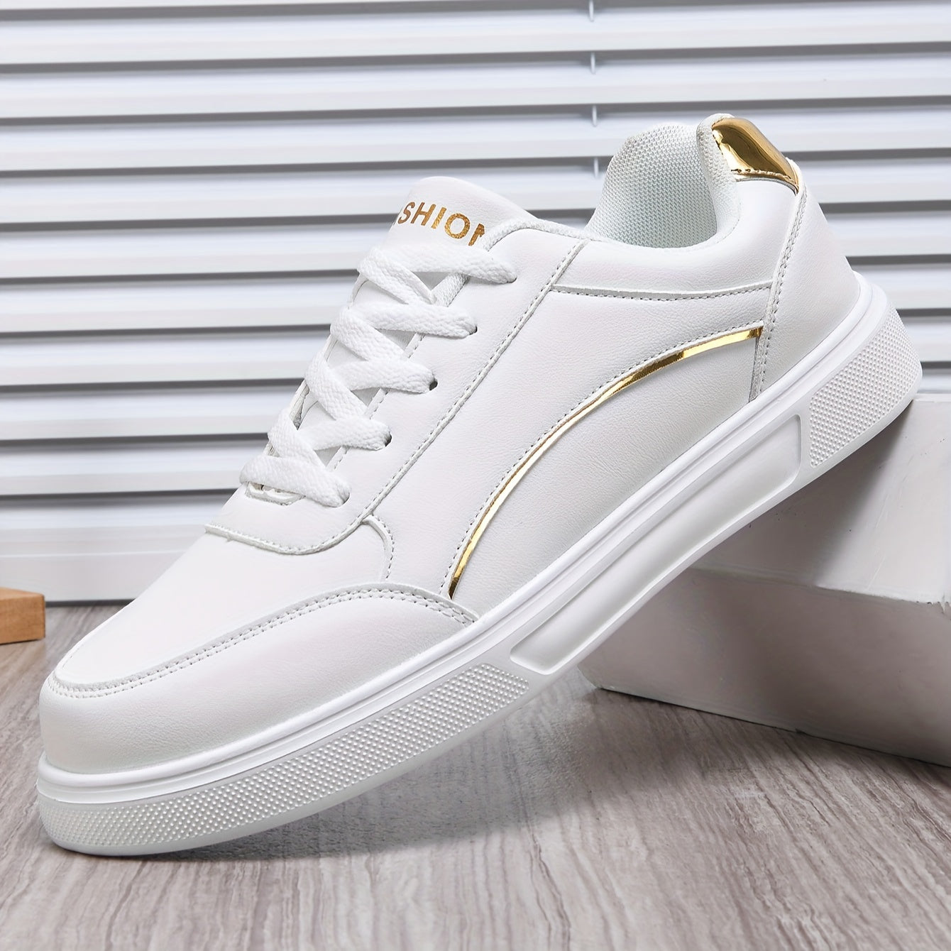 Men'S Fashion Sneakers, Casual Low-Top Retro Thick Sole, EVA Sole, Faux, Fabric Lining, Lace-Up Closure, Versatile Athletic Outdoor Shoes, Skateboarding Shoes