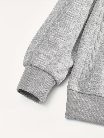 Սահմանային ամերիկյան ռետրո ոճի առօրյա կանգնած օձիքով, կայծակաճարմանդով, ազատ տրիկոտաժե, ծանր քաշային պաչվորք ժակարդե երկար թևքով սվիտեր՝ աշնանային և