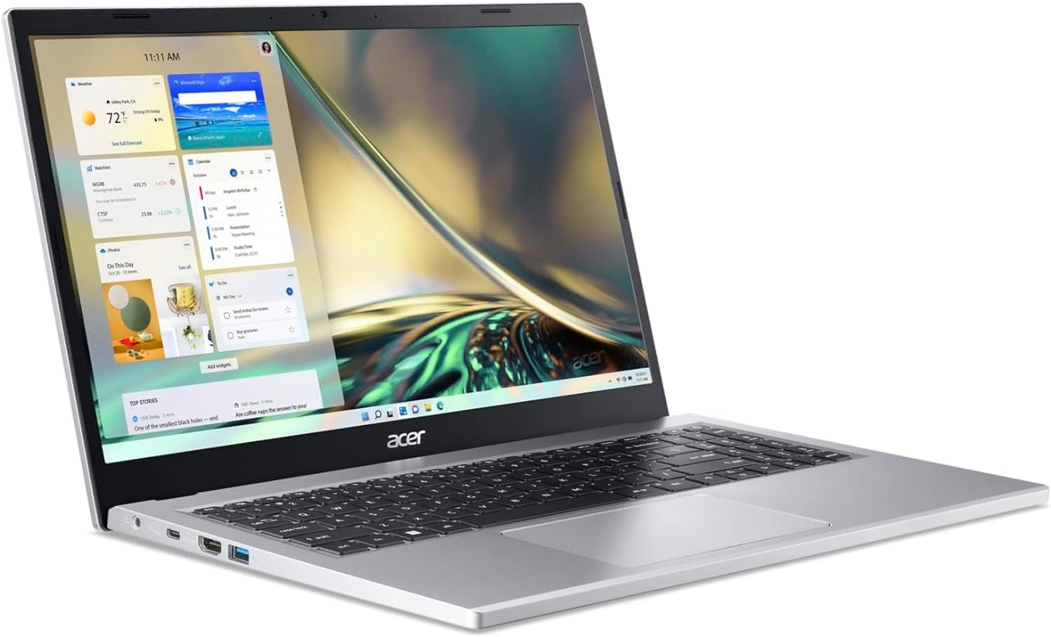 Acer Aspire 3 A315-24P-R7VH Slim Laptop | 15.6" Full HD IPS Display | AMD Ryzen 3 7320U Quad-Core Processor | AMD Radeon Graphics | 8GB LPDDR5 | 128GB Nvme SSD | Wi-Fi 6 | Windows 11 Home in S Mode