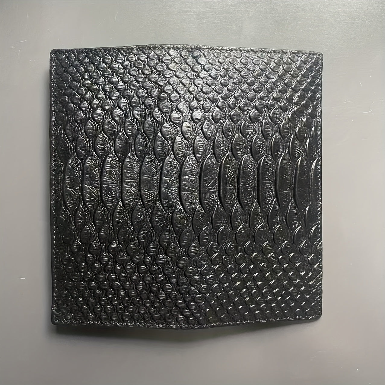 Men'S Premium First-Layer Leather Wallet with Crocodile Pattern - ayq