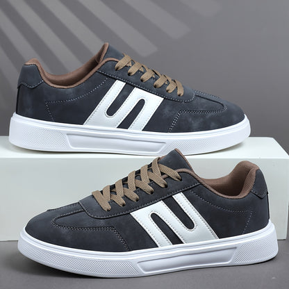 Men's Low-Top Casual Lace-Up Sneakers with EVA Sole