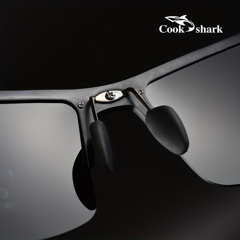 Men's Polarized Photochromic Driving Sunglasses with Lightweight Alloy