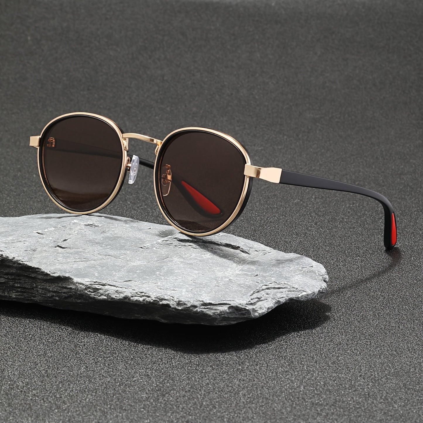 Lynxflare UV400 Vintage Round Metal Frame Sunglasses