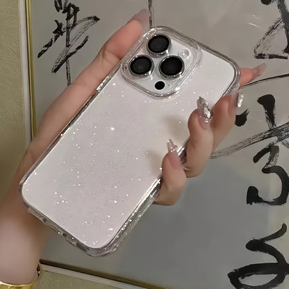 2025 թվականի նոր Luxury Bling Glitter մաքուր հեռախոսի պատյան iPhone 16 15 14 13 12 11 Pro Max X XR XS Plus հարվածակայուն թափանցիկ փափուկ ծածկույթի համար