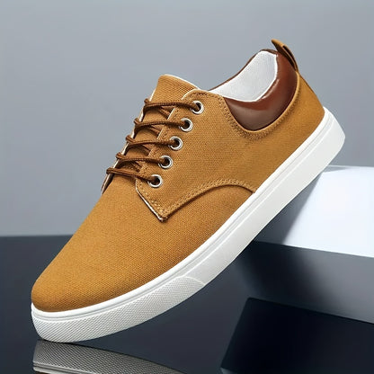 Durable Construction, Men's Casual Footwear - Comfortable, Versatile for Outdoor Activities & Driving, All-Season Wear, Non-Slip Rubber Sole, Lace-Up, Black with Brown Highlights