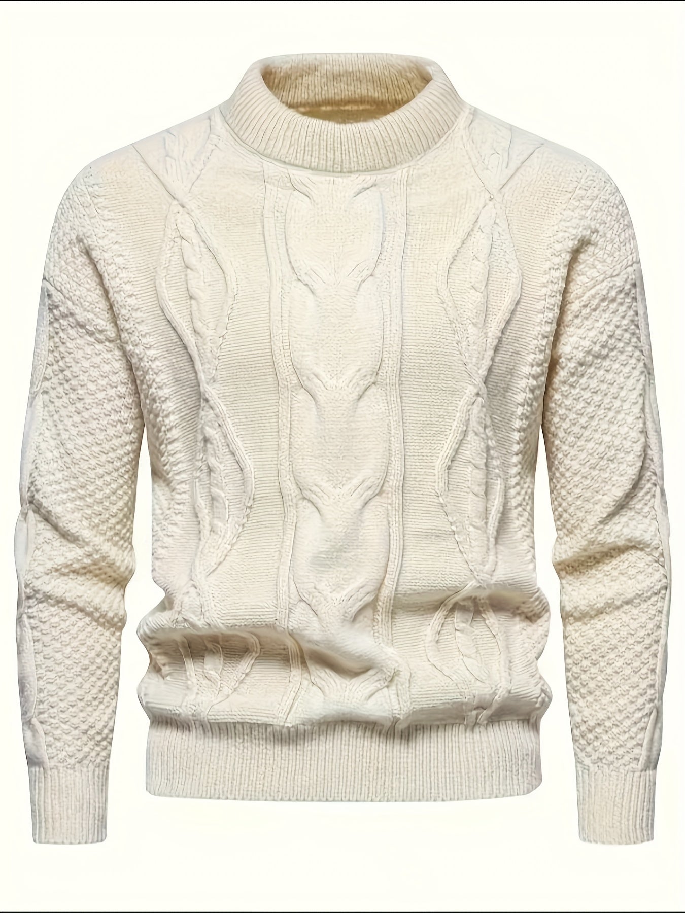 Տղամարդկանց հասուն և նրբագեղ դիզայնով երկար թևքերով տրիկոտաժե սվիտեր, նոր աշուն/ձմեռ 2025 ոճ