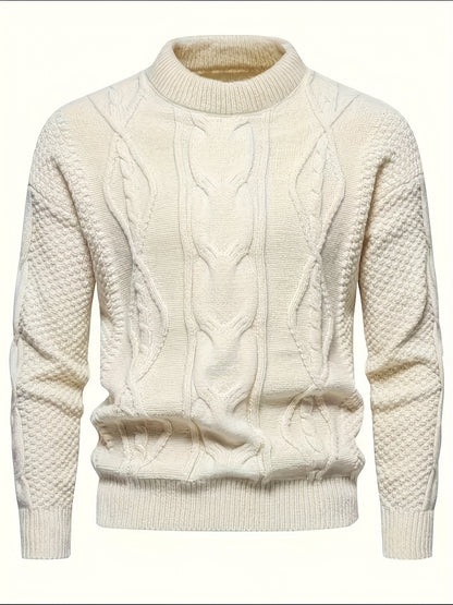 Տղամարդկանց հասուն և նրբագեղ դիզայնով երկար թևքերով տրիկոտաժե սվիտեր, նոր աշուն/ձմեռ 2025 ոճ