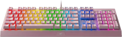 Razer Blackwidow V3 Mechanical Gaming Keyboard: Green Mechanical Switches - Tactile & Clicky - Chroma RGB Lighting - Compact Form Factor - Programmable Macro Functionality - Quartz