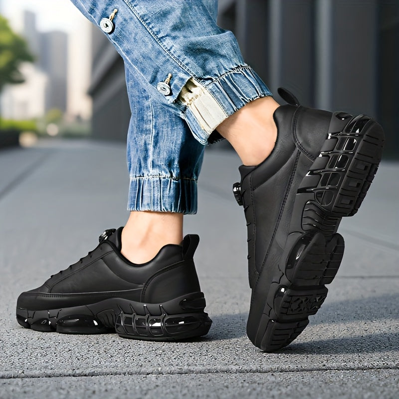 Men's Casual Rotating Buckle Sports Shoes, Trendy Versatile Comfortable Men's Shoes, Fashionable Road Running Shoes - ayq