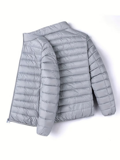 Spring, Autumn, And Winter Styles with a Stand Collar And Zipper Closure, Versatile Casual Lightweight Jacket for Men - ayq