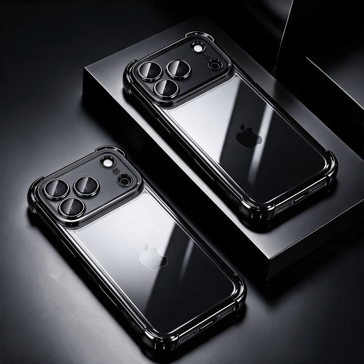 Luxury Shockproof Transparent Phone Case with Wireless Charging