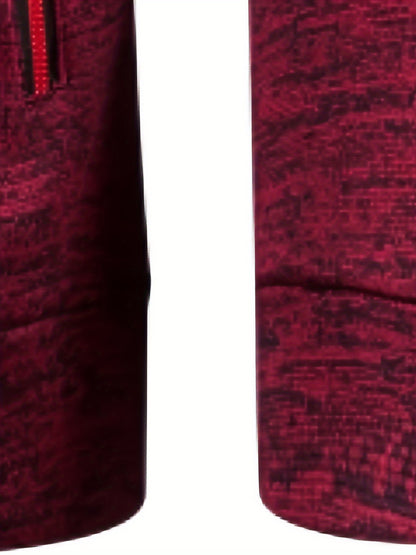 Elegant Mid Stretch Cardigan, Men's Casual Full Zip Up Cardigan Sweater Coat For Fall Winter