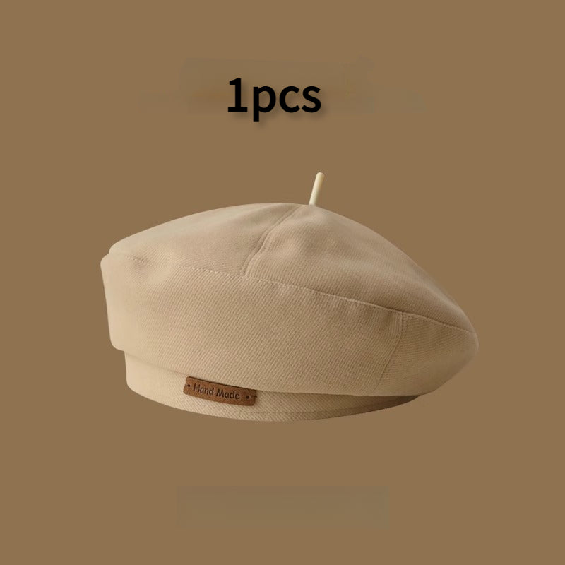 Unisex Lightweight Embroidered Beret Hat for Fall Winter