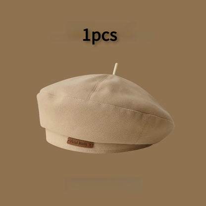 Unisex Lightweight Embroidered Beret Hat for Fall Winter