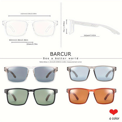 BARCUR Polarized Vintage Wood Sunglasses for Men & Women