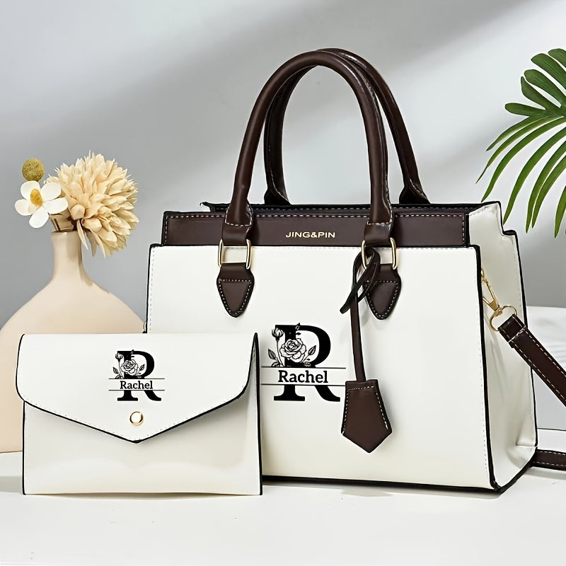 Personalized PU Leather Large Capacity Women’s Shoulder Bag Set