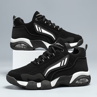 Men's Non-Slip Low-Top Sneakers with Cushioned Round Toe