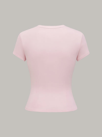 Slim Fit Believe Letter Graphic T-Shirt, Comfortable & Stylish - ayq
