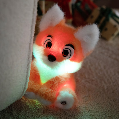 Լուսավորված փափուկ աղվեսի խաղալիք – փափուկ խաղալիք LED լույսով, սիրուն գիշերային լույս սենյակի ձևավորման և հարմարավետության նվեր