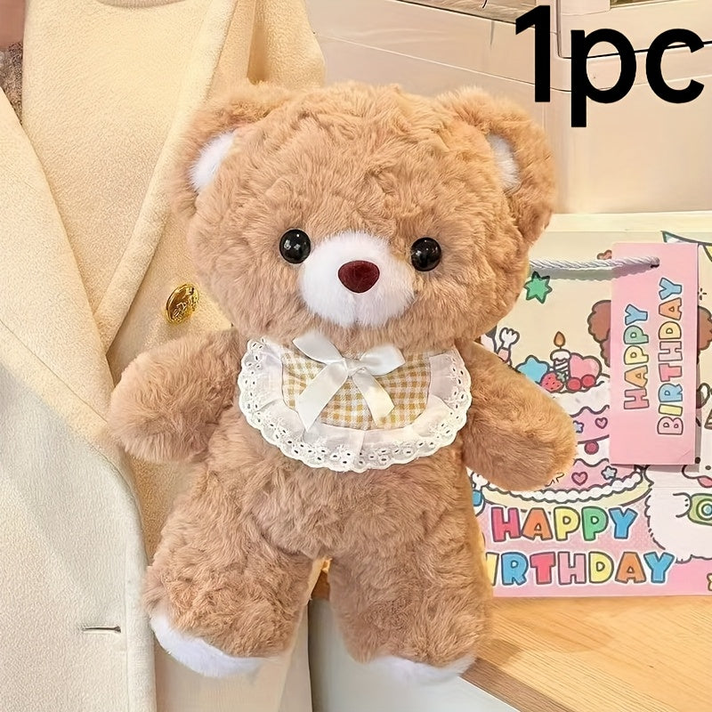 A Cute 33Cm/12.99In Plush Teddy Bear Toy, Fully Stuffed, Perfect As a Birthday Gift for Girls, a Companion Gift, a Christmas Present, Or Home Decoration