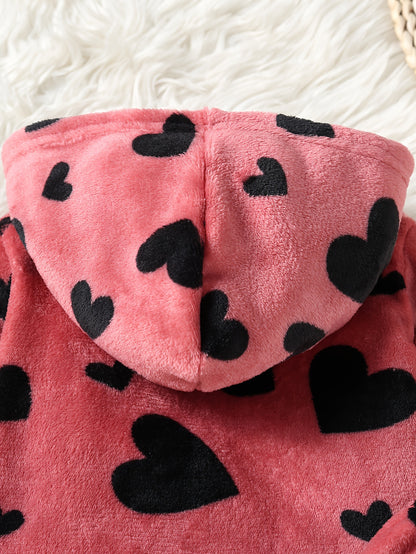 Աղջիկների համար նախատեսված սրտաձև նախշերով գլխարկով սվիտերի և տաբատի հավաքածու, նոր աշուն-ձմեռ, հարմարավետ, սիրուն, առօրյա, տաք, կատարյալ է բացօթյա օգտագործման համար