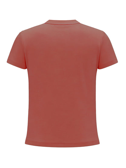 Women's Cotton Crew Neck T-Shirt with Geometric Print