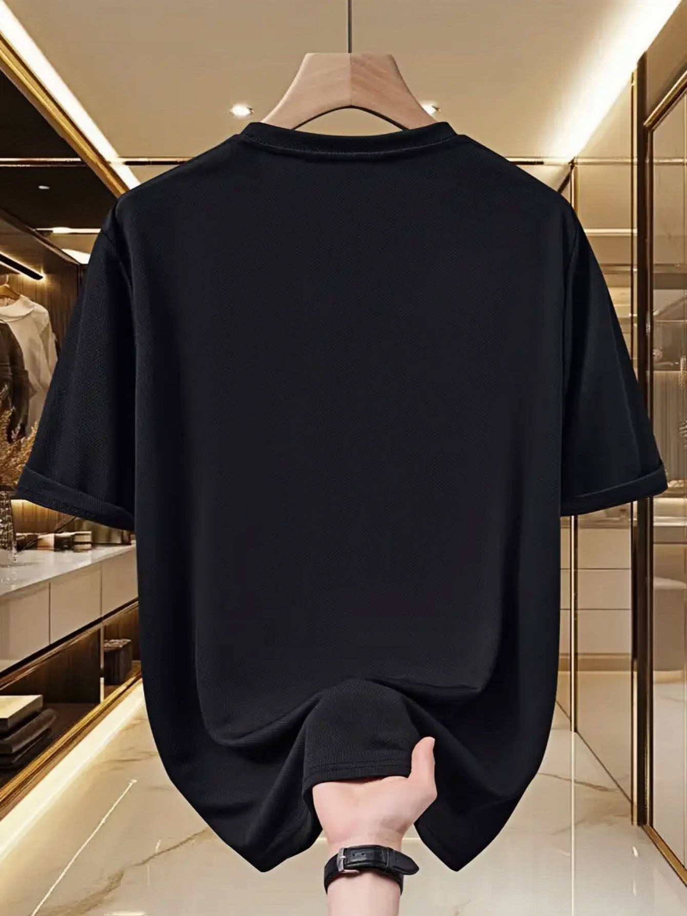 Men'S 2026 Happy New Year Santa Claus Graphic T-Shirt - Breathable Summer Casual Tee with Golden & Red Print, Regular Fit Round Neck Short Sleeve, Festive Clothing, Comfortable Fit, Holiday Shoppers