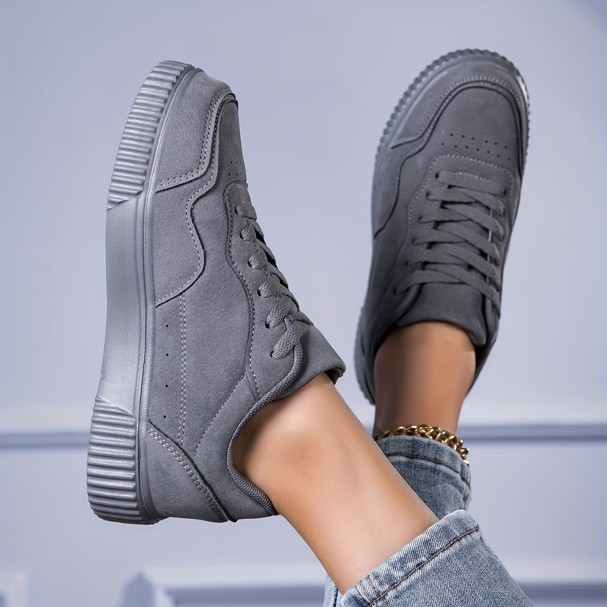 Breathable Fashion Sneakers - Casual Lace-Up Sports Shoes, Beige Faux Cover Low Tops with Durable TPR Sole, Comfortable Fabric Lining for All Seasons, Versatile Slipons|Minimalist Sneakers|Synthetic Cover Sneakers