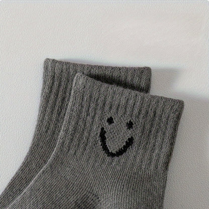 2/5 Pairs of Baby Socks Four Seasons Cotton Socks Cute Expressions 0-5 Years Old Boys And Girls Sports Mid-Tube Short Socks
