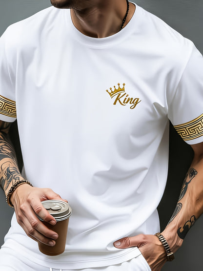 Men's Casual Summer Crew Neck Short Sleeve and Shorts Set